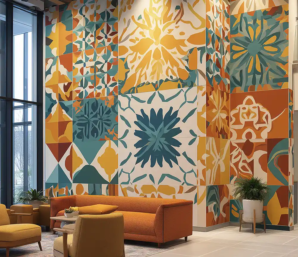 Wallpaper in Entrance Lobby